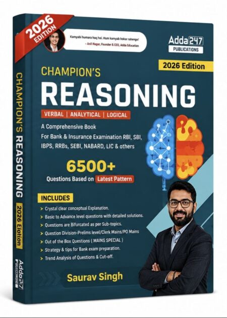 Champion’s Reasoning 2026 English Edition | 6500+ Questions for SBI, IBPS, RBI & Banking Exams