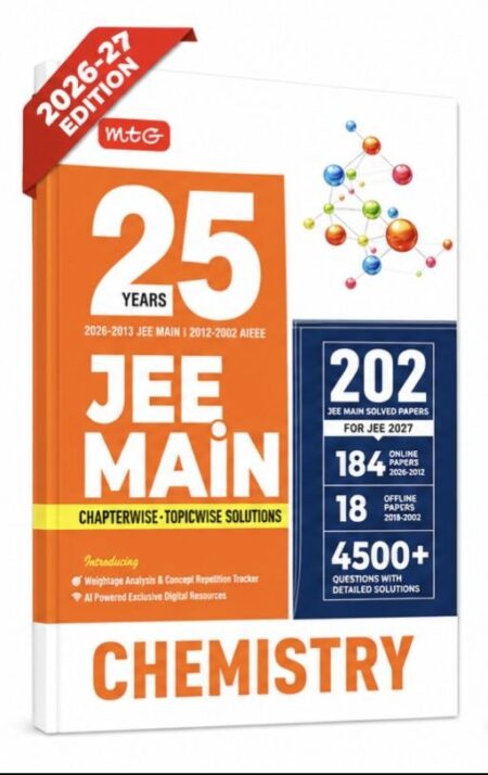 MTG 25 Years JEE Main Chemistry PYQ Book 2026-27 | Chapterwise Solved Questions