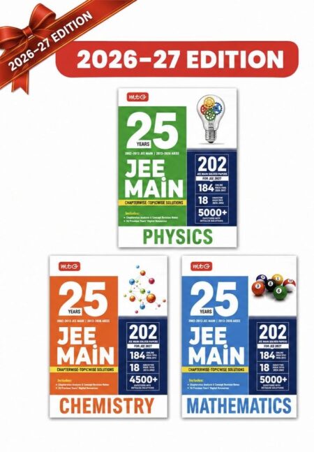 25 Years JEE Main Chapterwise Topicwise Solutions PCM Combo Set 2026-27 Edition