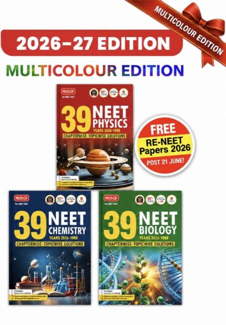 39 Years NEET Chapterwise Topicwise Solutions PCB Combo Multicolour Edition 2026-27