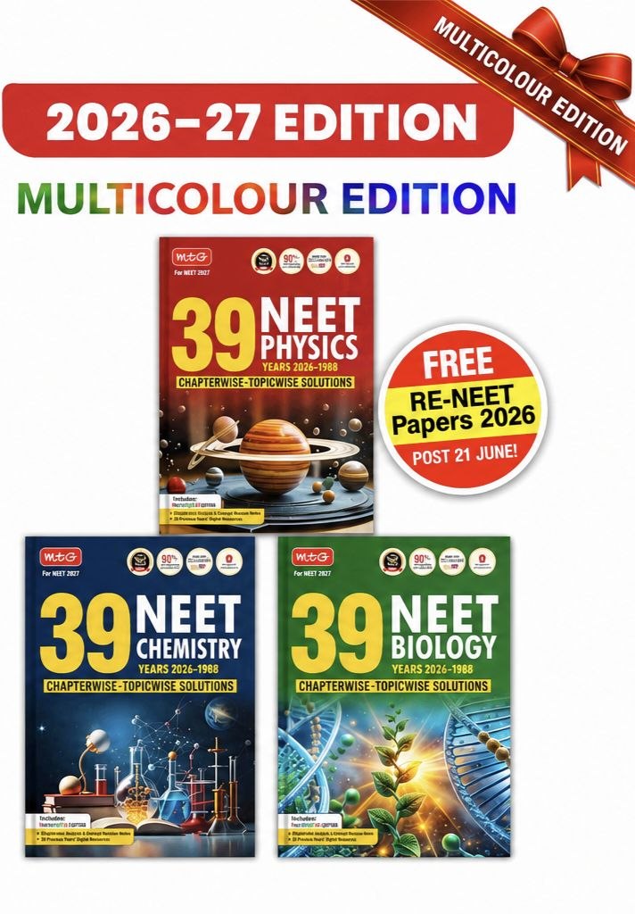 39 Years NEET Chapterwise Topicwise Solutions PCB Combo Multicolour Edition 2026-27