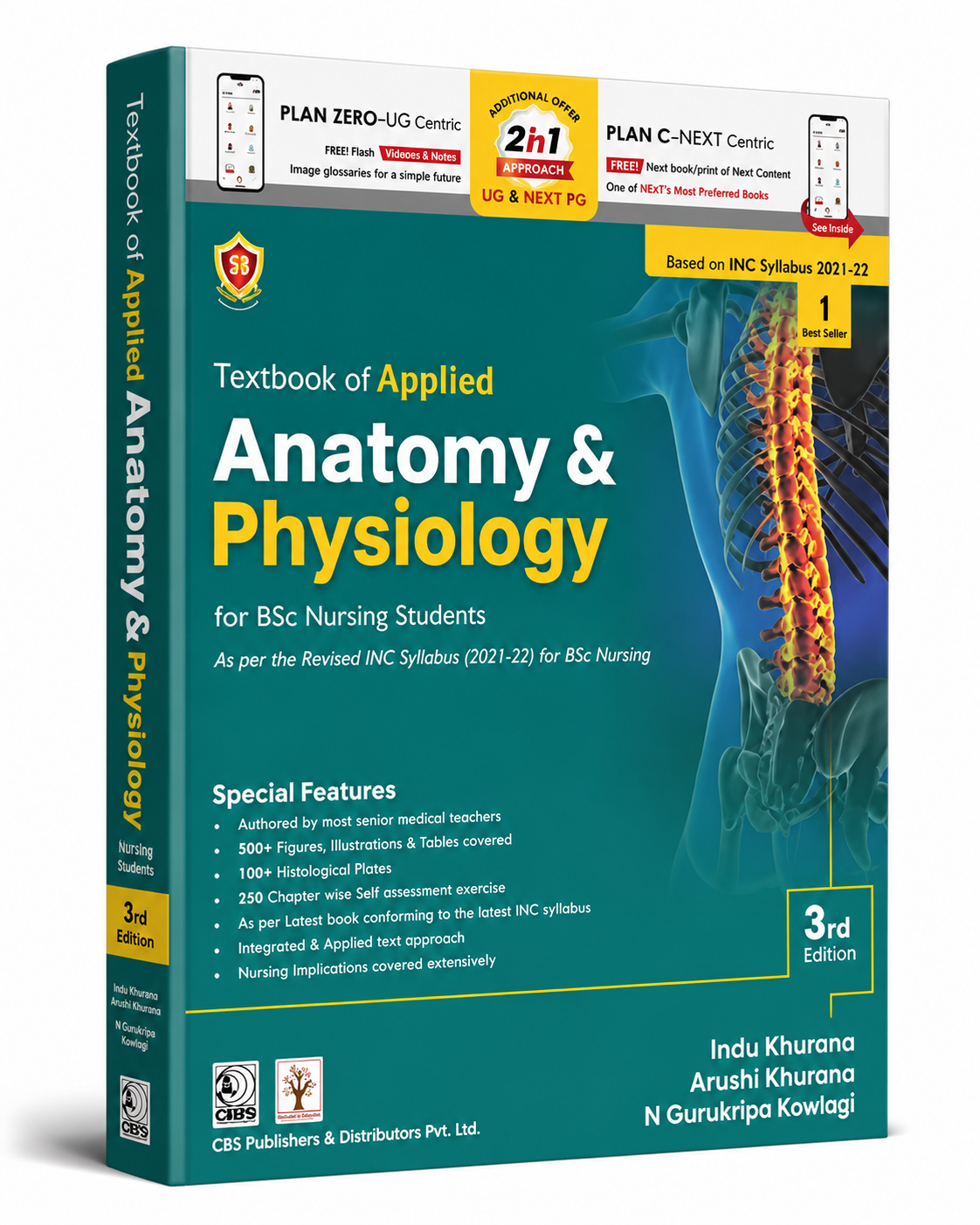 Textbook of Applied Anatomy & Physiology for BSc Nursing Students (3rd Edition)