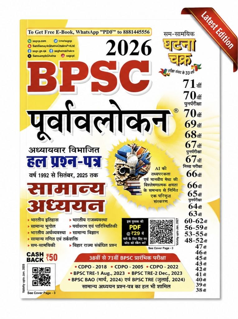 BPSC Purvavalokan 2026 | Chapterwise Solved Question Papers