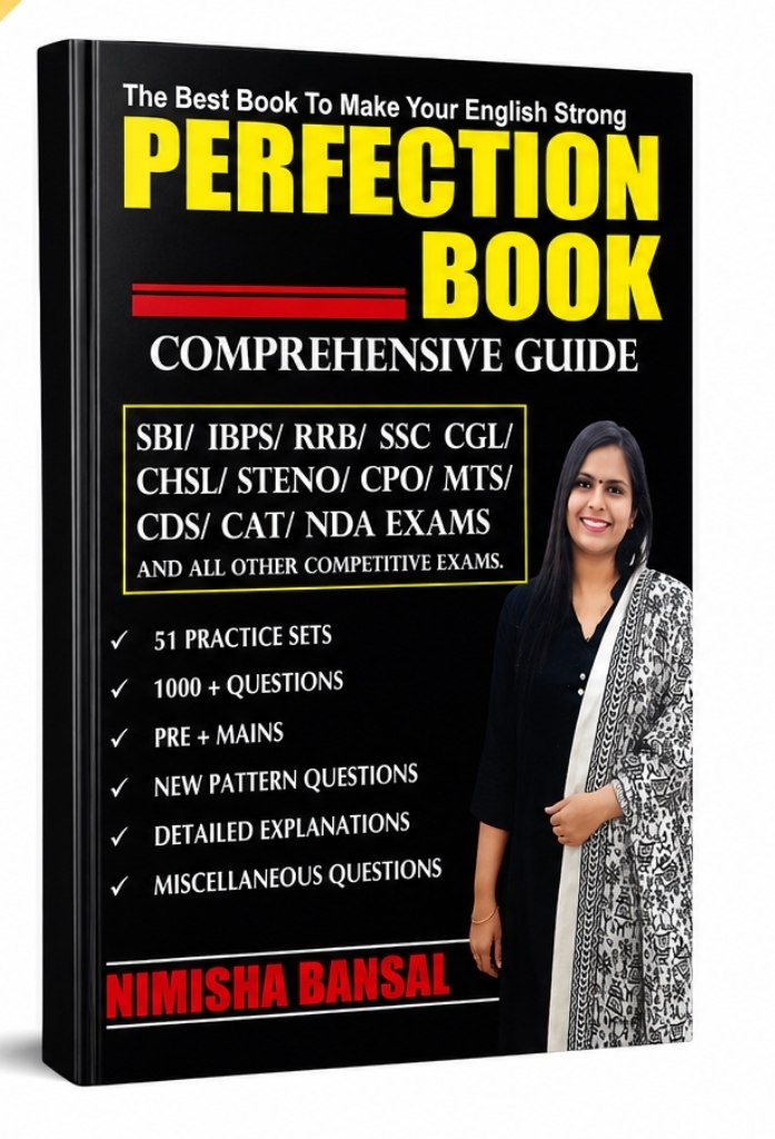 Perfection Book English Comprehensive Guide | SBI, IBPS, SSC CGL, CHSL, CPO, CDS, CAT & NDA Exams