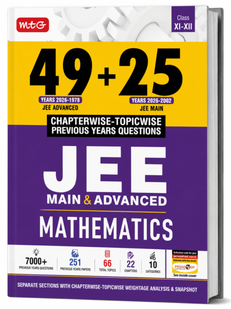 MTG 49+25 Years JEE Main & Advanced Mathematics Chapterwise-Topicwise Previous Years Questions (1978–2026) | Class XI-XII | 7000+ PYQs