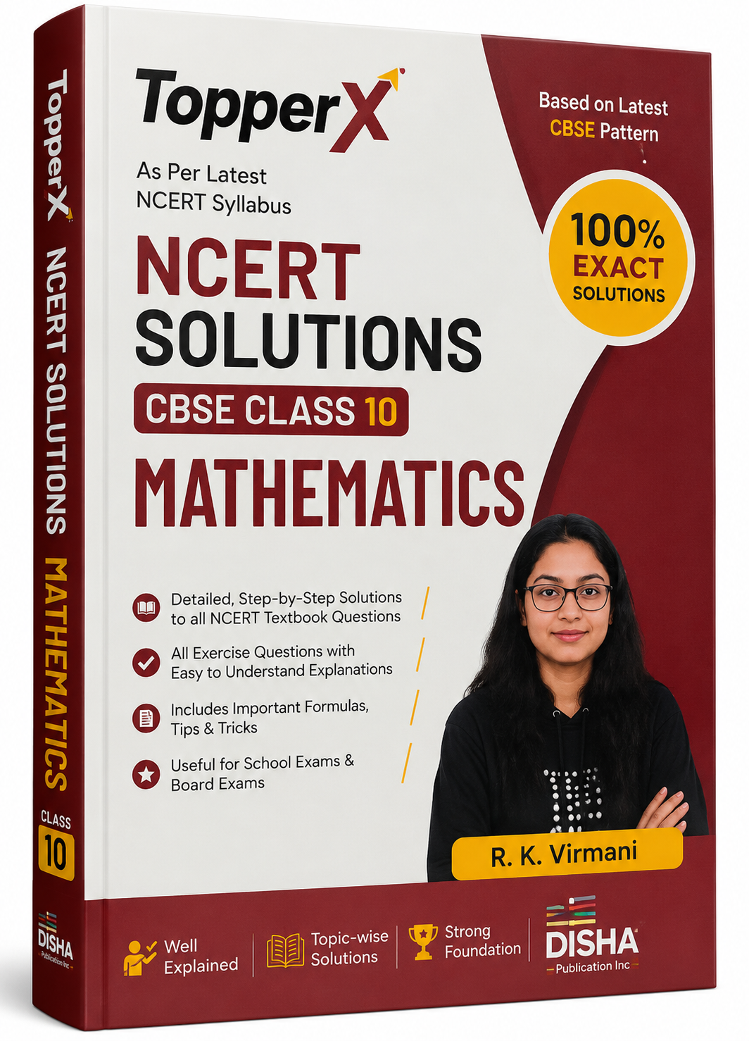 TopperX NCERT Solutions Mathematics Class 10 published by Disha Publication