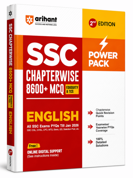 Arihant SSC English Chapterwise 8600+ MCQs (Eduquity & TCS) | All SSC Exams PYQs Till Jan 2026 | 2nd Edition | Power Pack