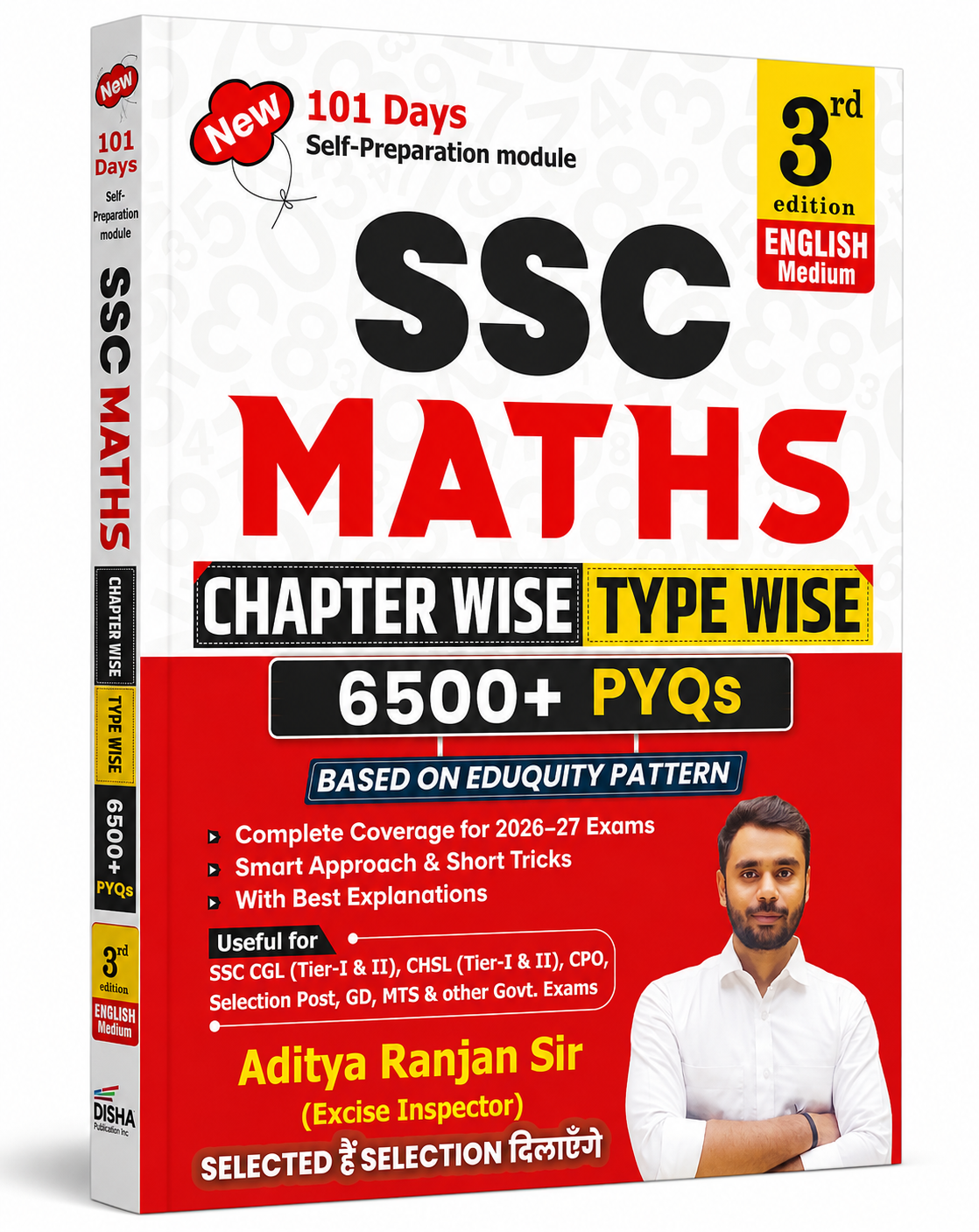SSC Maths Chapter Wise Type Wise PYQs Book (3rd Edition) | 6500+ Previous Year Questions | Based on Eduquity Pattern | English Medium | By Aditya Ranjan Sir | For SSC CGL, CHSL, CPO, MTS, GD & Selection Post