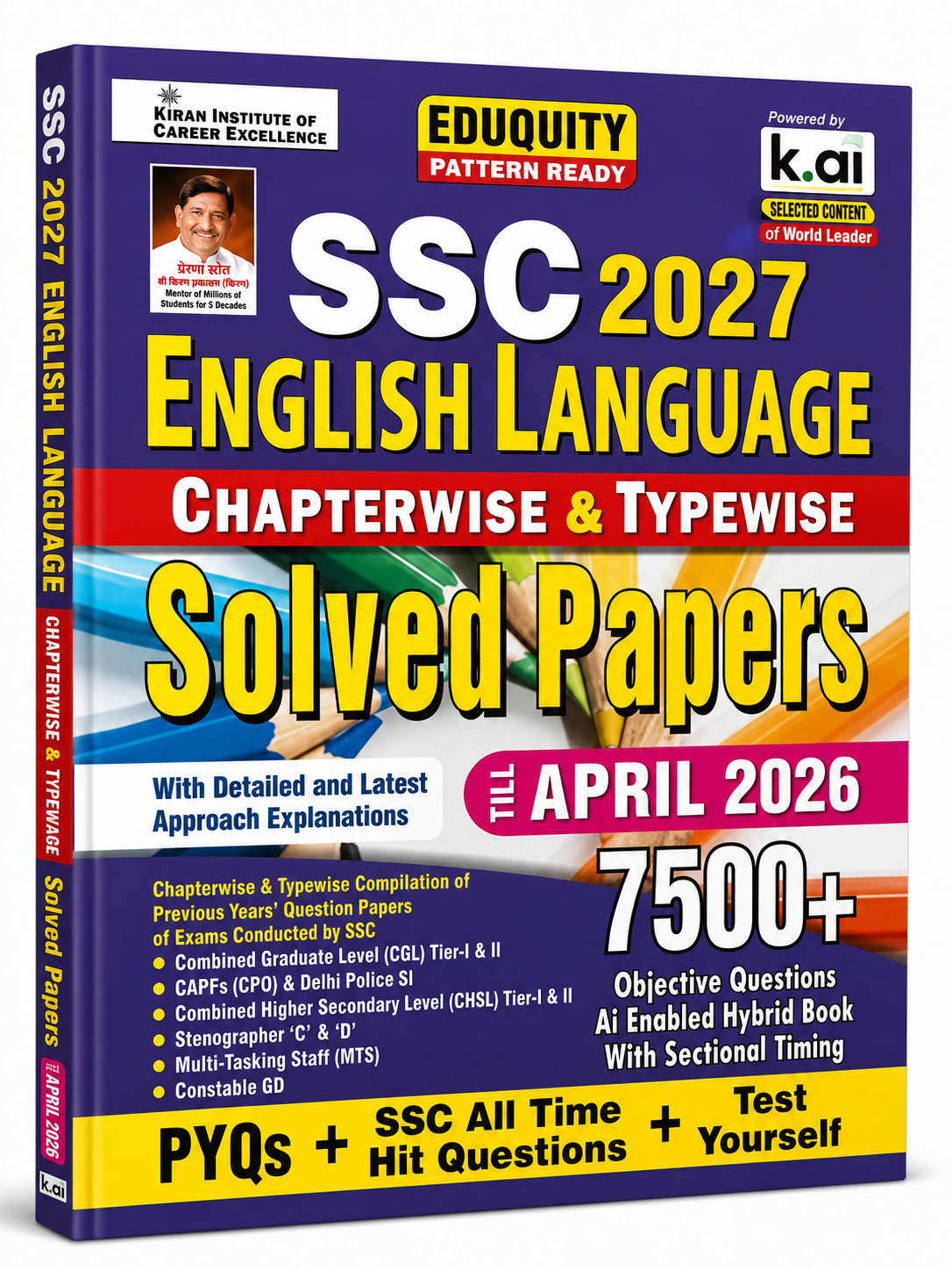 SSC 2027 English Language Chapterwise & Typewise Solved Papers Till April 2026 | 7500+ Objective Questions