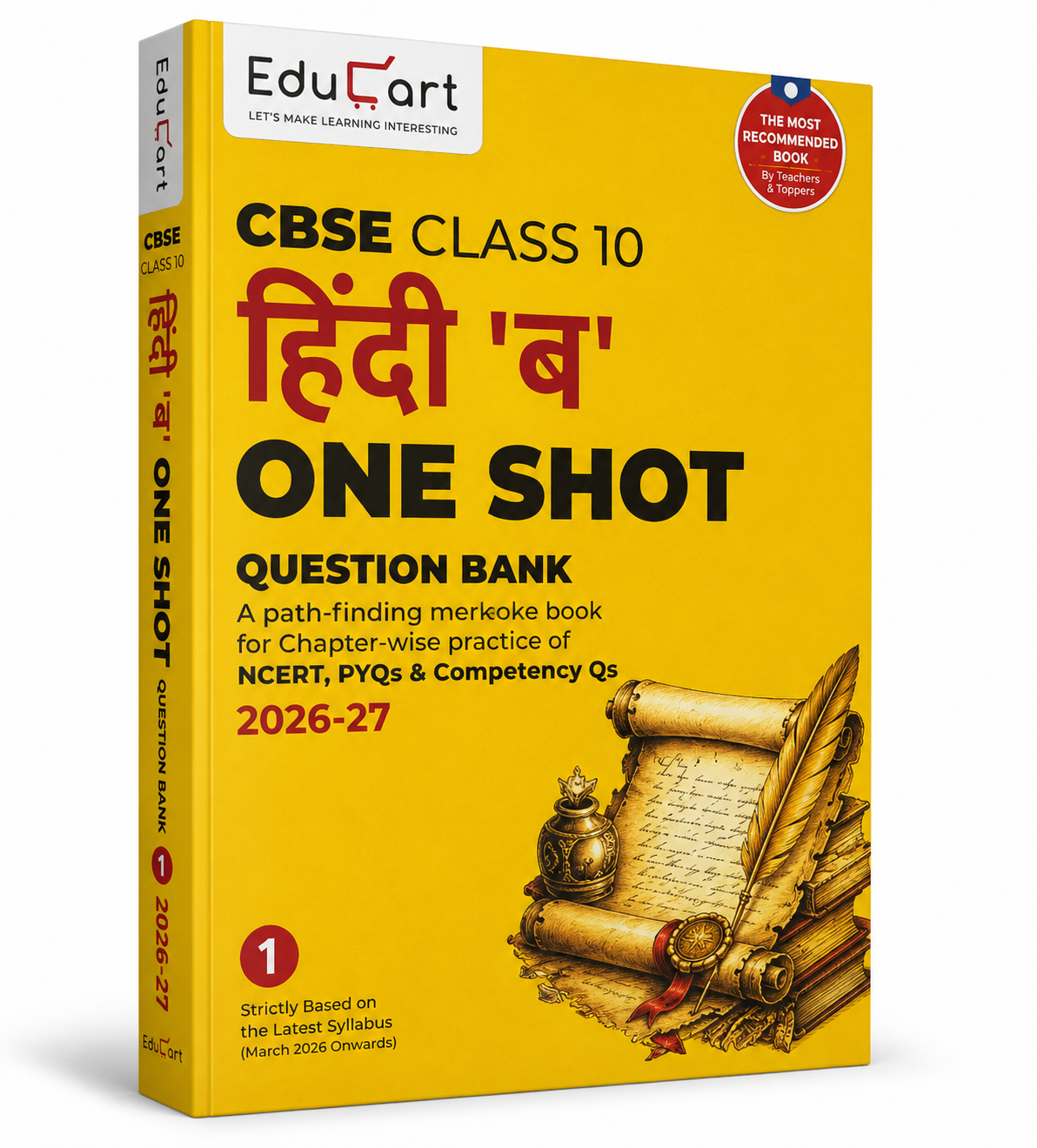 EduCart CBSE Class 10 Hindi ‘B’ One Shot Question Bank 2026–27