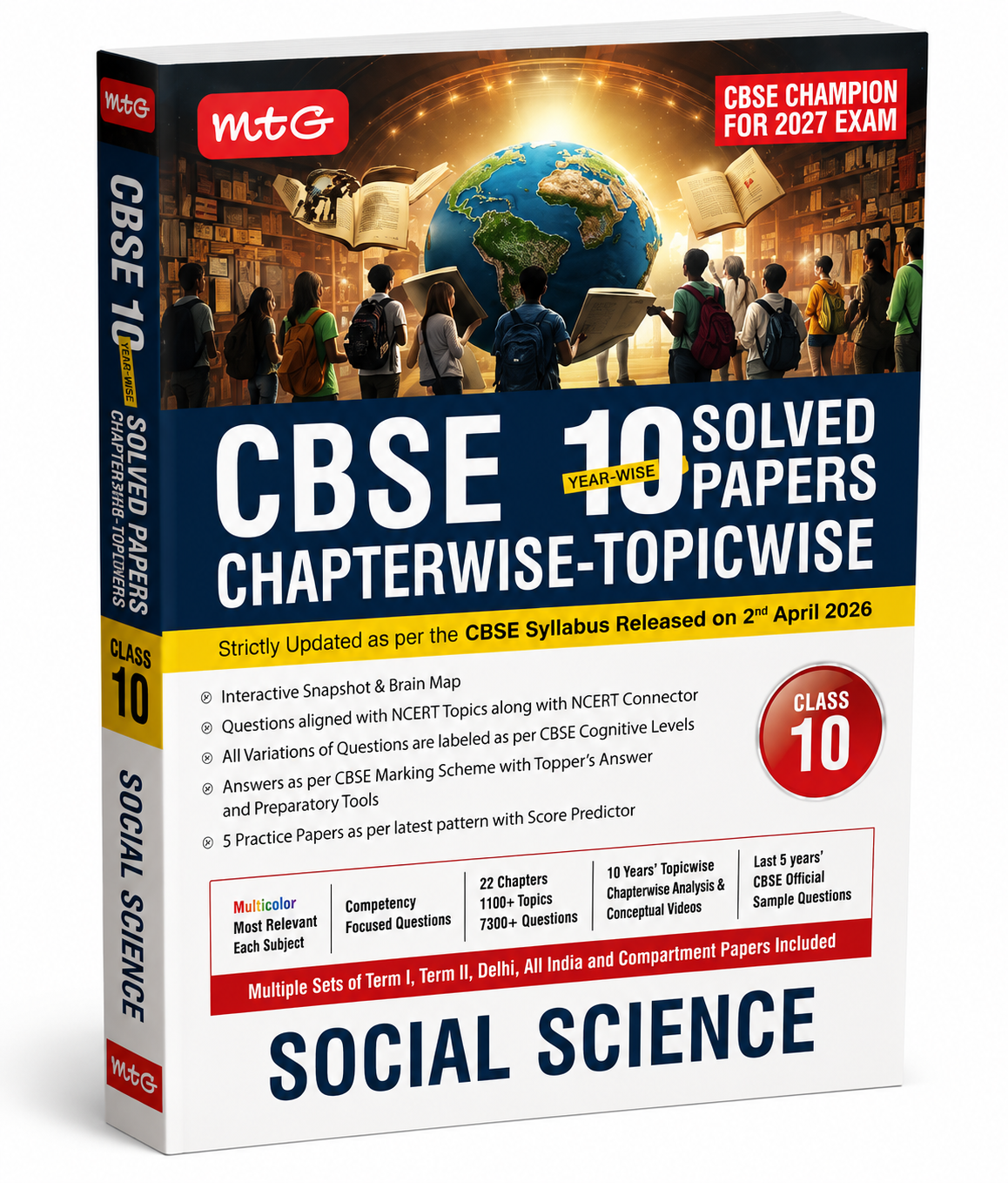 CBSE 10 Years Chapterwise & Topicwise Solved Papers – Social Science – MTG Learning Media – 2026–27 Edition