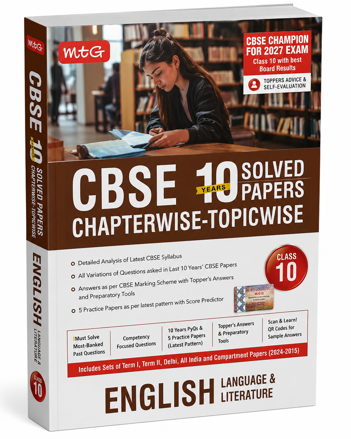 CBSE Class 10 English Language & Literature – 10 Years Solved Papers Chapterwise & Topicwise | MTG Learning Media | 2027 Exam Edition
