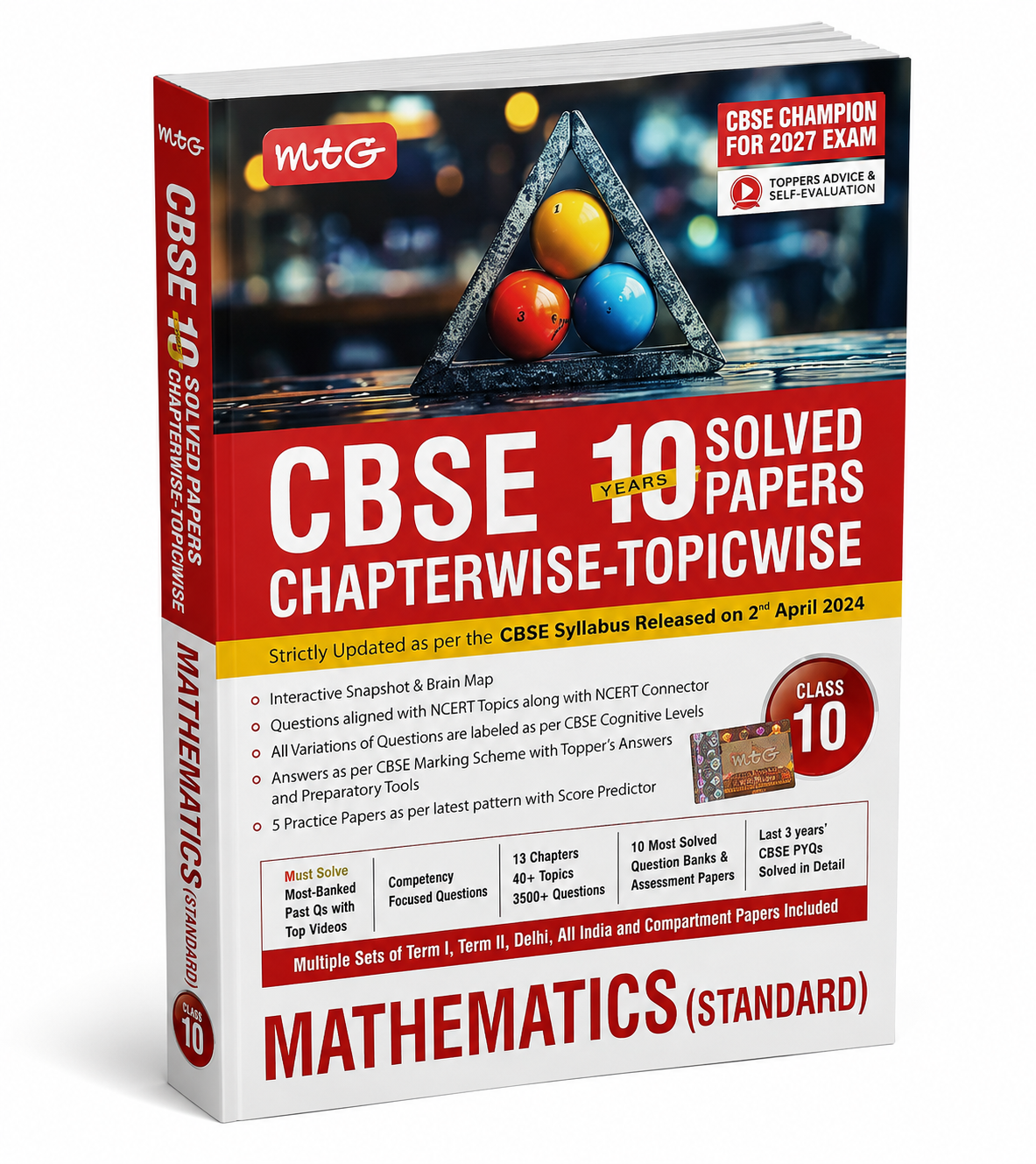 CBSE Class 10 Mathematics (Standard) – 10 Years Solved Papers Chapterwise & Topicwise | MTG Learning Media | 2027 Exam Edition