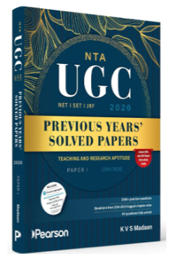 NTA UGC NET | SET | JRF Previous Years’ Solved Papers – KVS Madaan – Pearson – 2026 Edition
