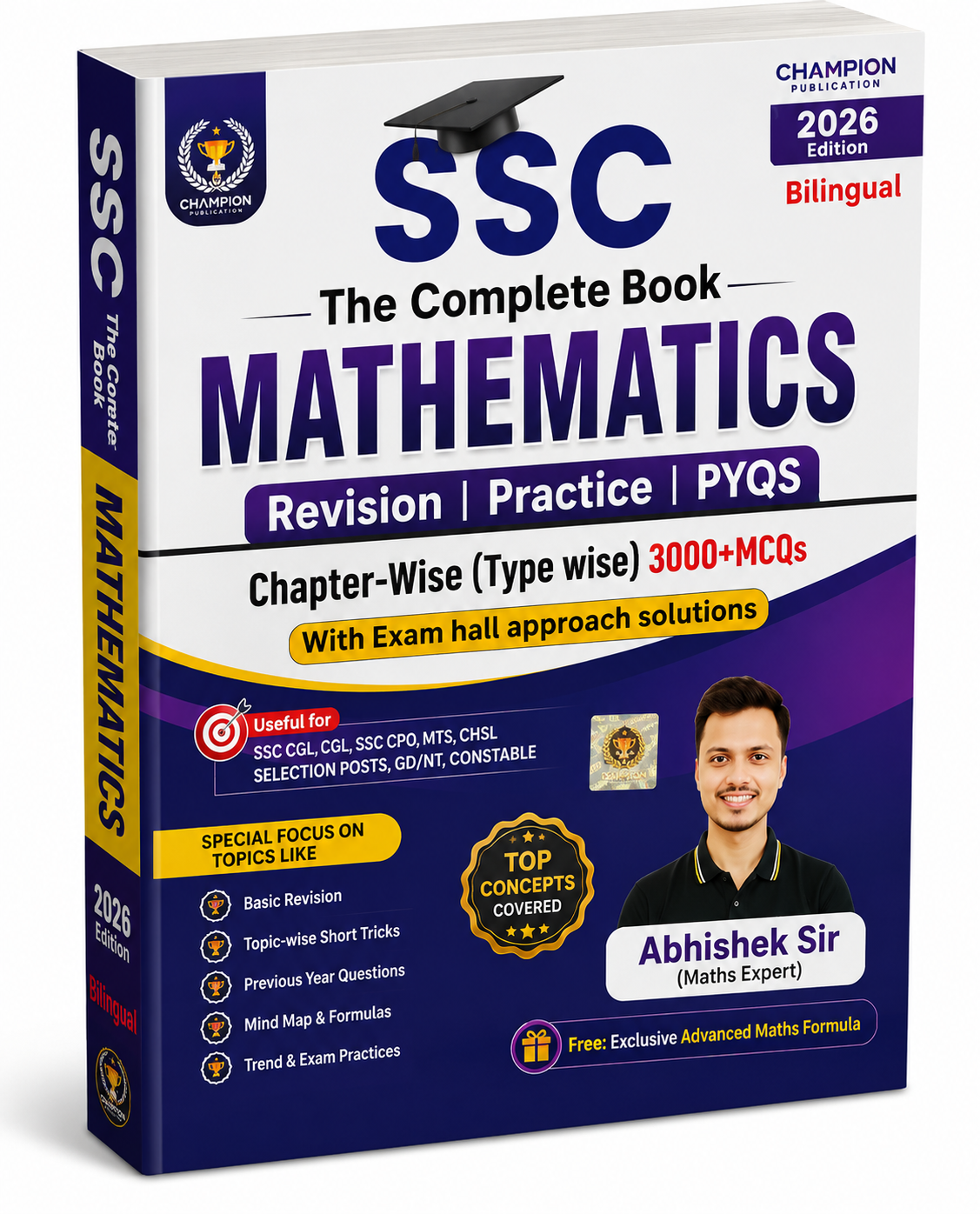 SSC The Complete Book – Mathematics | Champion Publication | 2026 Edition | Bilingual