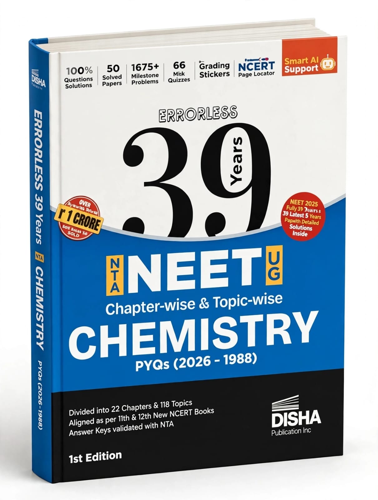Errorless 39 Years NTA NEET (UG) Chemistry Chapter-wise & Topic-wise PYQs | NEET (UG) | Disha Publication