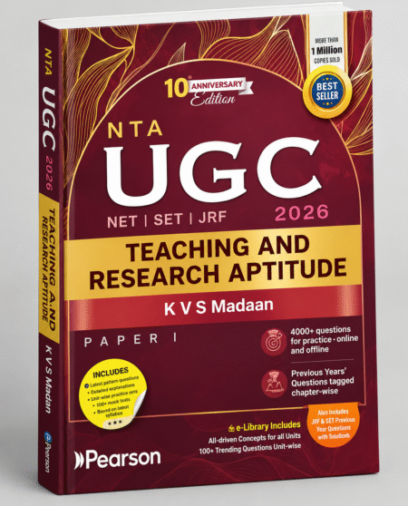 NTA UGC NET SET JRF 2026 Teaching and Research Aptitude Paper I by K. V. S. Madaan | Pearson