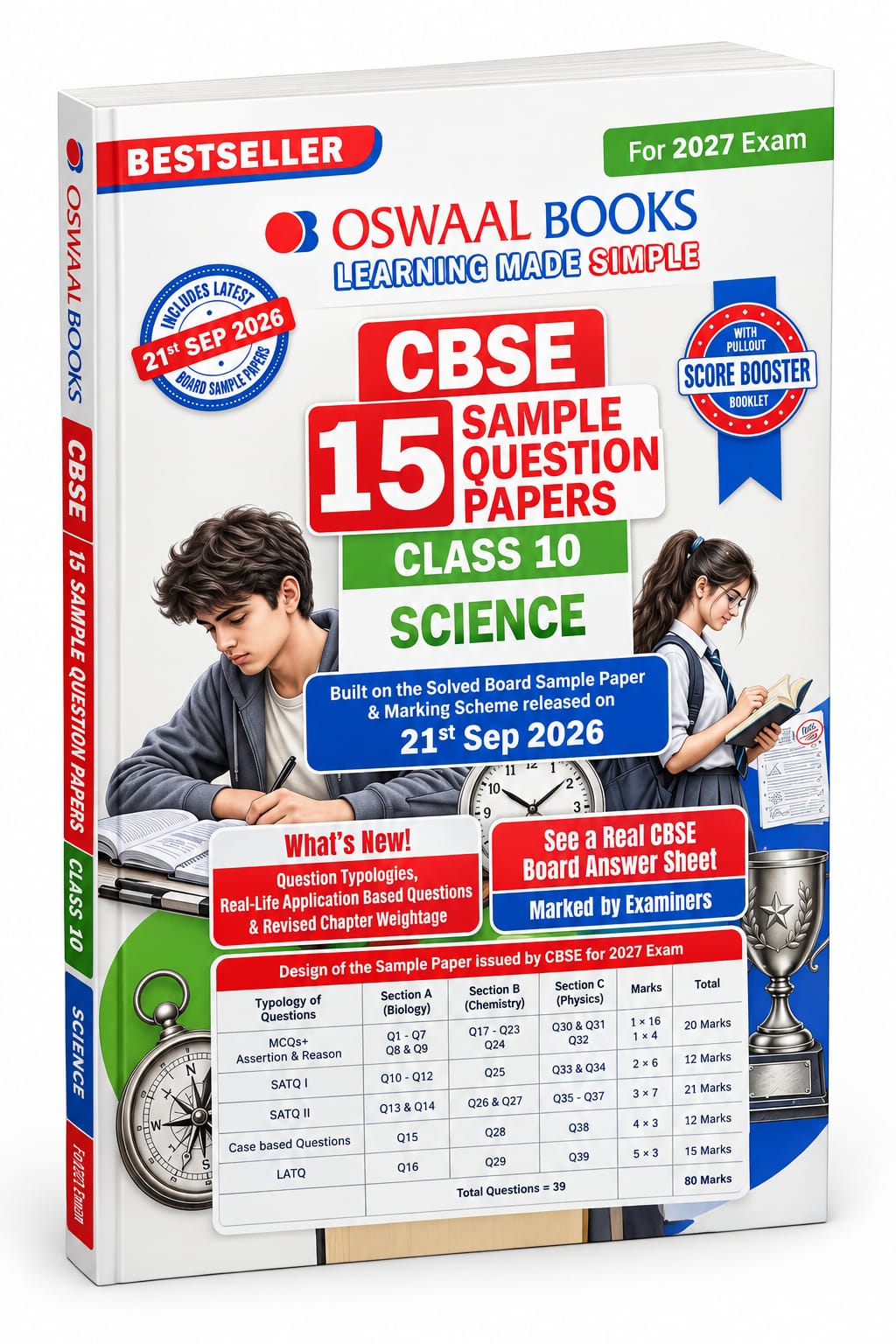CBSE 15 Sample Question Papers – Class 10 Science | CBSE Class 10 Board Exam 2027 | Oswaal Books